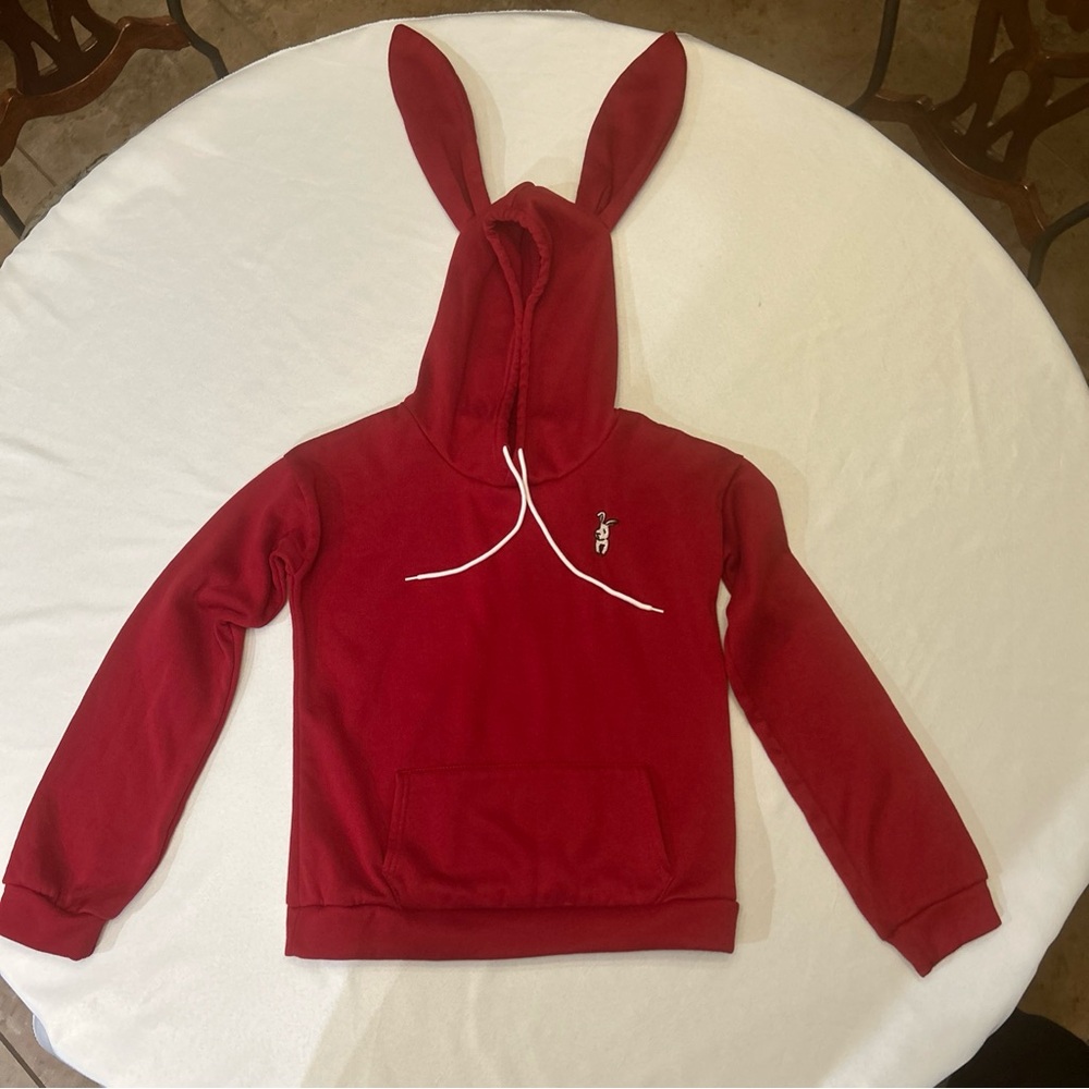 Red Hoodie with Bunny Ears